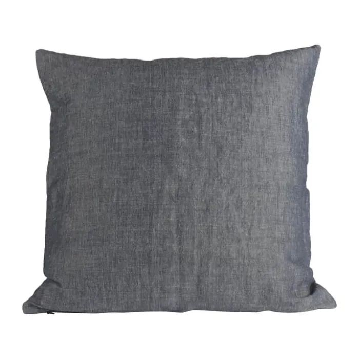 CASA Living Pude B 50 x L 50 cm - Hør/bomuld - Insignia blue