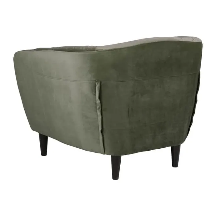 CASA Living Ria Lænestol H 78 x B 97 x D 84 cm - Velour - Grøn