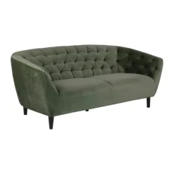 CASA Living Ria Sofa H 78 x B 191 x D 84 cm - Velour - Grøn