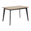 CASA Living Roxby Spisebord H 76 x B 80 x L 120 cm - Finer/gummitræ - Eg/sort