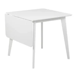 CASA Living Roxby Spisebord H 76 x B 80 x L 120 cm - MDF/gummitræ - Hvid