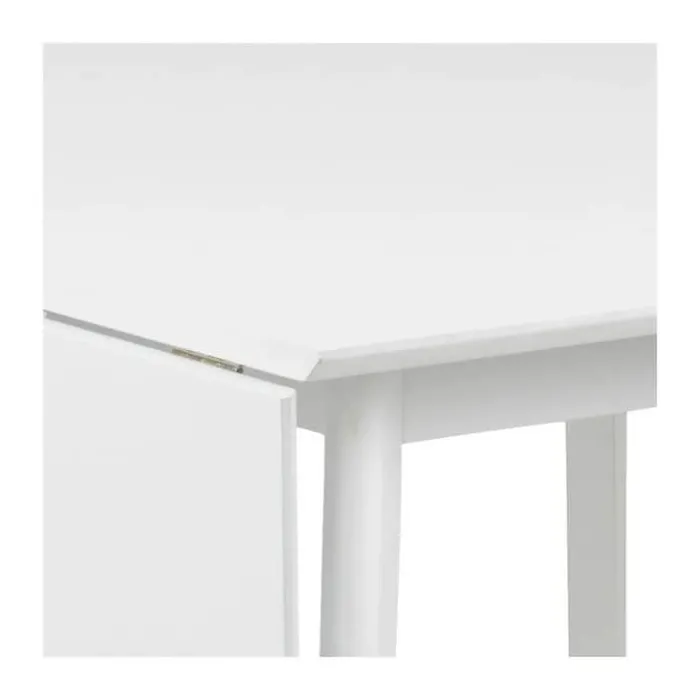 CASA Living Roxby Spisebord H 76 x B 80 x L 120 cm - MDF/gummitræ - Hvid