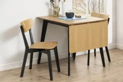 CASA Living Roxby Spisebord H 76 x B 80 x L 120 cm - Gummitræ - Natur/sort