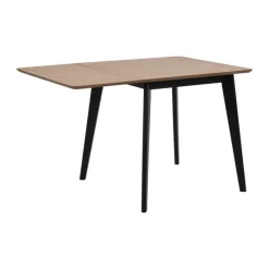 CASA Living Roxby Spisebord H 76 x B 80 x L 120 cm - Gummitræ - Natur/sort