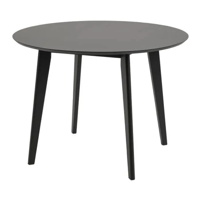 CASA Living Roxby Spisebord Ø 105 x H 76 cm - Gummitræ - Sort