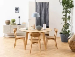 CASA Living Roxby Spisebord Ø 140 x H 76 cm - Gummitræ - Natur