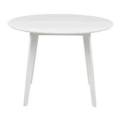 CASA Living Roxby Spisebord Ø 105 x H 76 cm - Gummitræ/mdf - Hvid