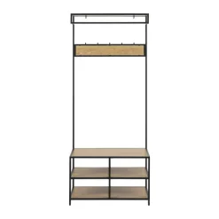 CASA Living SeafordGarderobestativ H 185 x B 40 x L 77 cm - Stål - Sort