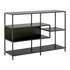 CASA Living Seaford Reol H 78 x B 114 x D 35 cm - Melamin/stål - Sort
