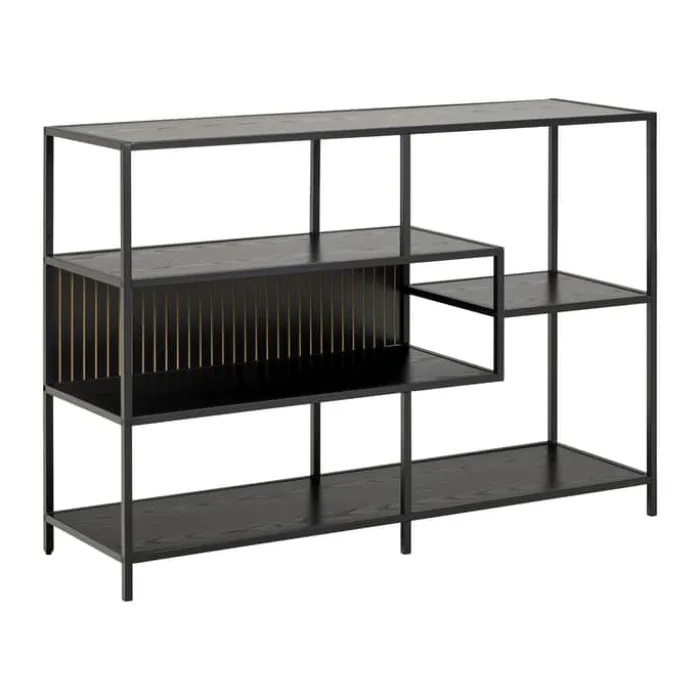 CASA Living Seaford Reol H 78 x B 114 x D 35 cm - Melamin/stål - Sort