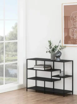 CASA Living Seaford Reol H 78 x B 114 x D 35 cm - Melamin/metal/mdf - Sort