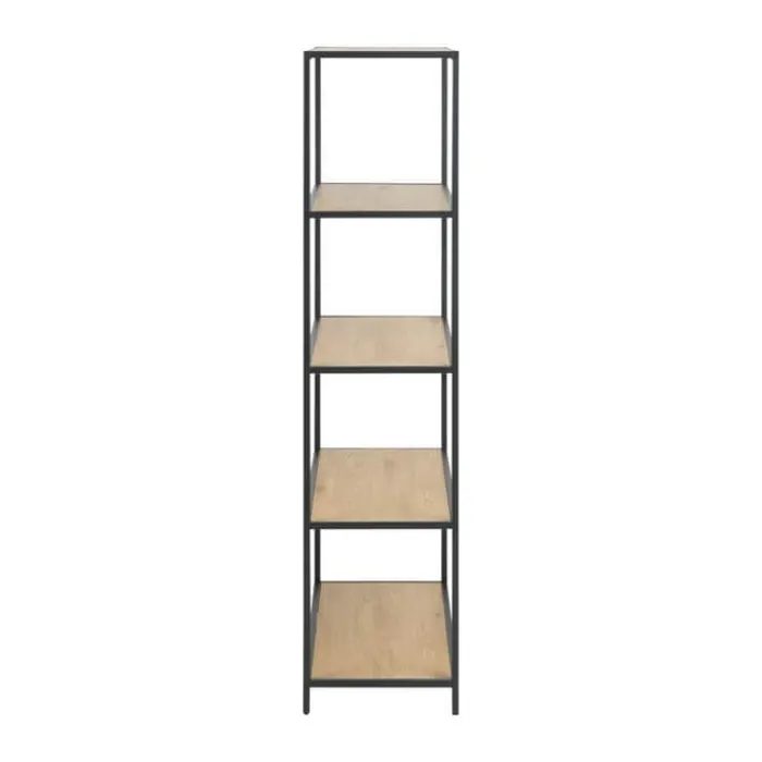 CASA Living Seaford Reol H 150 x B 35 x L 77 cm - Egetræ/stål - Vild eg