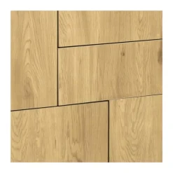 CASA Living Seaford Skænk H 103 x B 80 x D 40 cm - Melamin/metal - Lys natur/sort