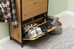 CASA Living Seaford Skoskab H 129 x B 30 x L 56 cm - Stål - Natur