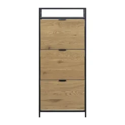 CASA Living Seaford Skoskab H 129 x B 30 x L 56 cm - Stål - Natur