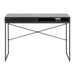CASA Living Seaford Skrivebord H 75 x B 110 x D 45 cm - Metal - Sort ask/sort