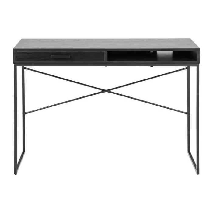 CASA Living Seaford Skrivebord H 75 x B 110 x D 45 cm - Metal - Sort ask/sort