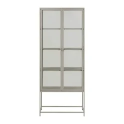 CASA Living Seaford Vitrineskab H 185,6 x B 77 x D 35 cm - Melamin - Grå