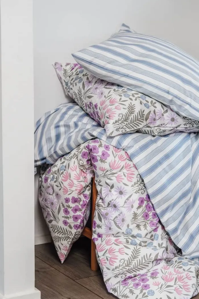 CASA Living Sengetøj B 140 x L 220 cm - Bomuld - Blå