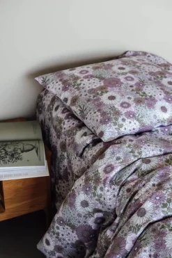 CASA Living Sengetøj B 140 x L 200 cm - Økologisk Bomuld - Lavendel