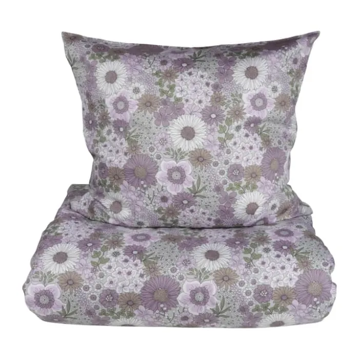 CASA Living Sengetøj B 140 x L 200 cm - Økologisk Bomuld - Lavendel
