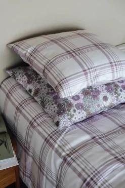 CASA Living Sengetøj B 140 x L 220 cm - Økologisk Bomuld - Lavendel