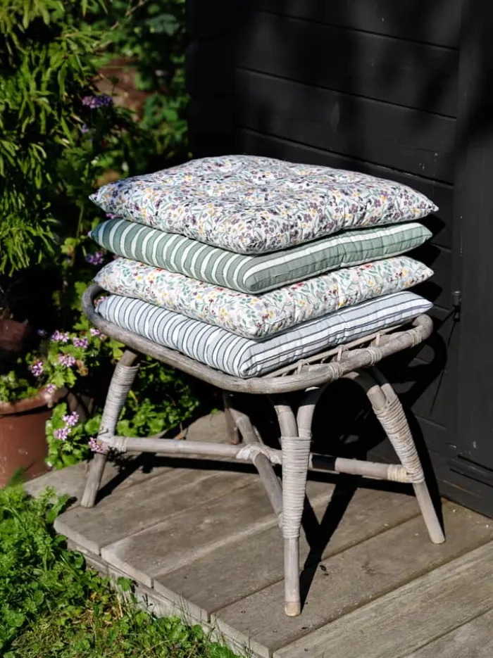 CASA Living Siddehynde B 40 x L 40 cm - Bomuld - Lysegrøn
