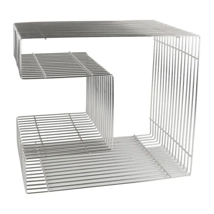 CASA Living Sidebord H 45 x B 39,5 x L 32 cm - Rustfrit stål - Sølvfarvet