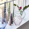 CASA Living Snoede Bloklys Ø 5 x H 25 cm - Paraffin - Rosa