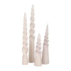 CASA Living Snoede Bloklys Ø 5 x H 25 cm - Paraffin - Rosa