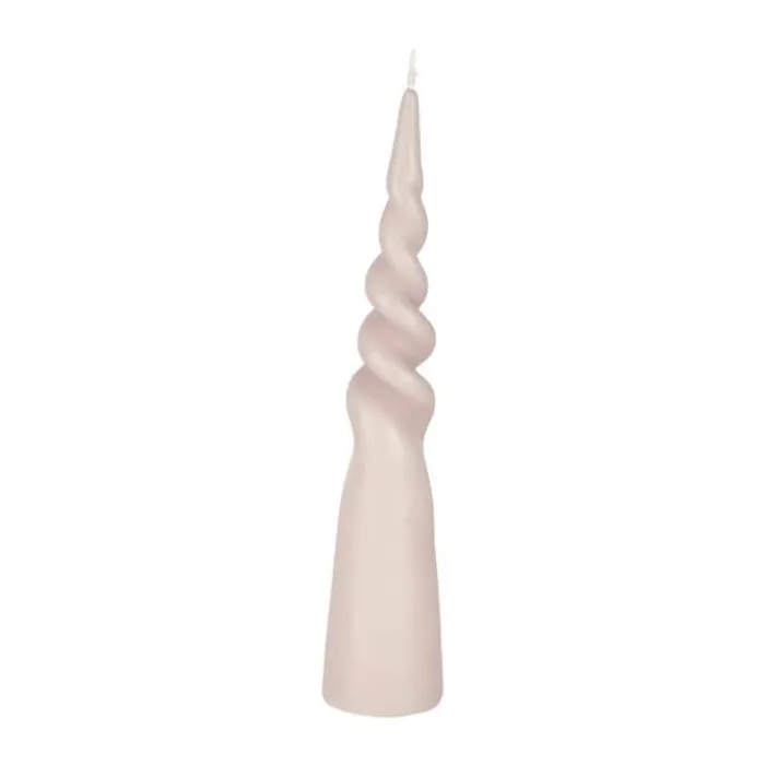 CASA Living Snoede Bloklys Ø 5 x H 25 cm - Paraffin - Rosa