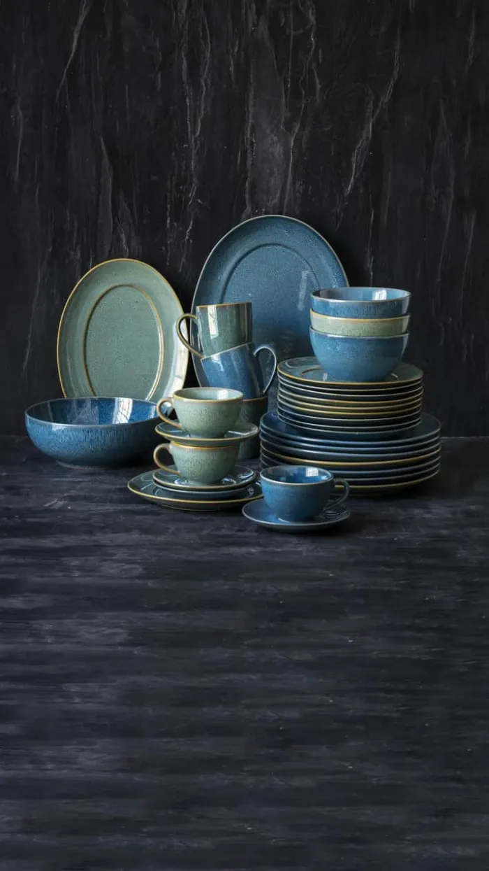 CASA Living Sofia Fad B 21 x L 31 cm - Stentøj - Blå