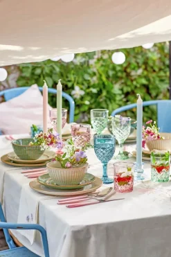 CASA Living Sofia Riflet Skål Ø 15 cm - Stentøj - Grøn