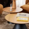 CASA Living Soli Sofabord Ø 65 x 43 cm - Metal - Natur/mat sort