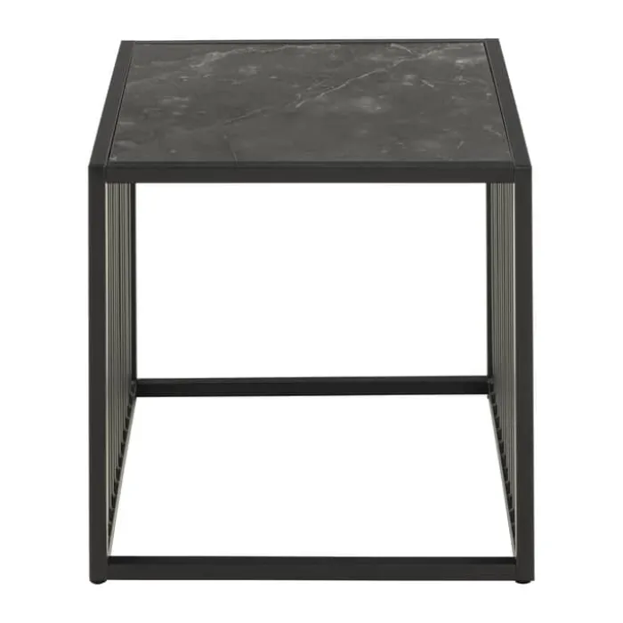 CASA Living Strington Hjørnebord H 40 x B 40 x L 40 cm - Melamin/stål - Sort
