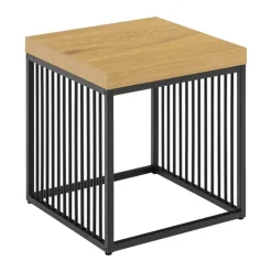 CASA Living Strington Hjørnebord H 42 x B 40 x L 40 cm - Melamin/stål - Natur