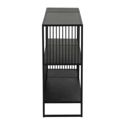 CASA Living Strington Reol H 83 x B 120x 35 cm - Melamin/stål - Mat sort