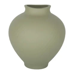 CASA Living Swirl Vase Ø 21,5 x H 23,2 cm - Porcelæn - Grøn
