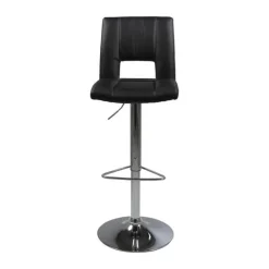 CASA Living Sylvia Barstol - 2 stk. H 115 x B 41,5 x L 52 cm - Stål/imiteret læder - Sort