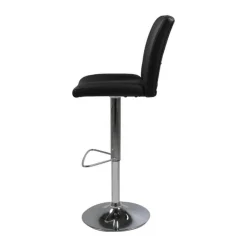 CASA Living Sylvia Barstol - 2 stk. H 115 x B 41,5 x L 52 cm - Stål/imiteret læder - Sort