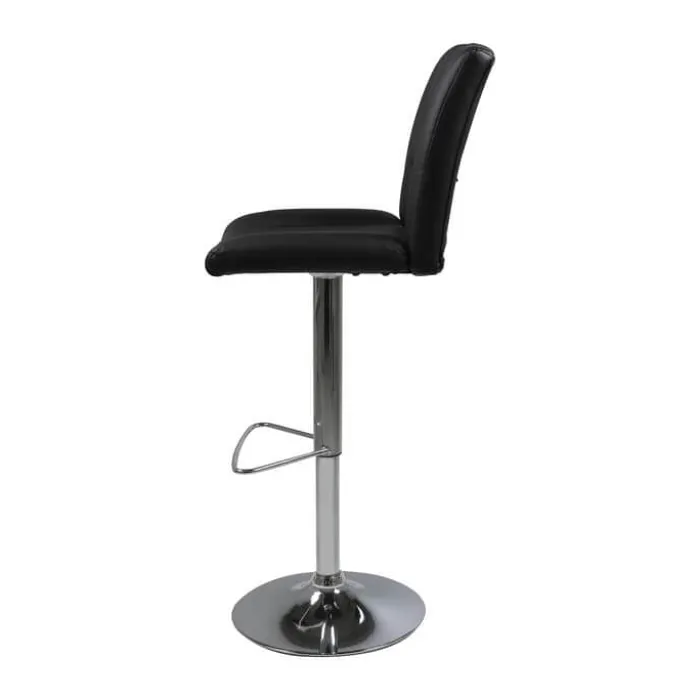 CASA Living Sylvia Barstol - 2 stk. H 115 x B 41,5 x L 52 cm - Stål/imiteret læder - Sort