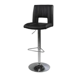 CASA Living Sylvia Barstol - 2 stk. H 115 x B 41,5 x L 52 cm - Stål/imiteret læder - Sort