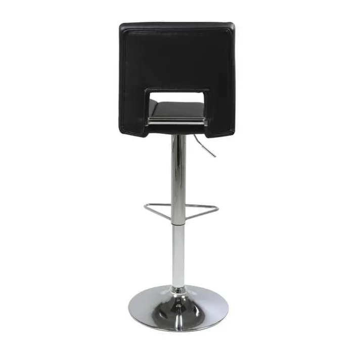 CASA Living Sylvia Barstol - 2 stk. H 115 x B 41,5 x L 52 cm - Stål/imiteret læder - Sort