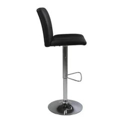 CASA Living Sylvia Barstol - 2 stk. H 115 x B 41,5 x L 52 cm - Stål/imiteret læder - Sort