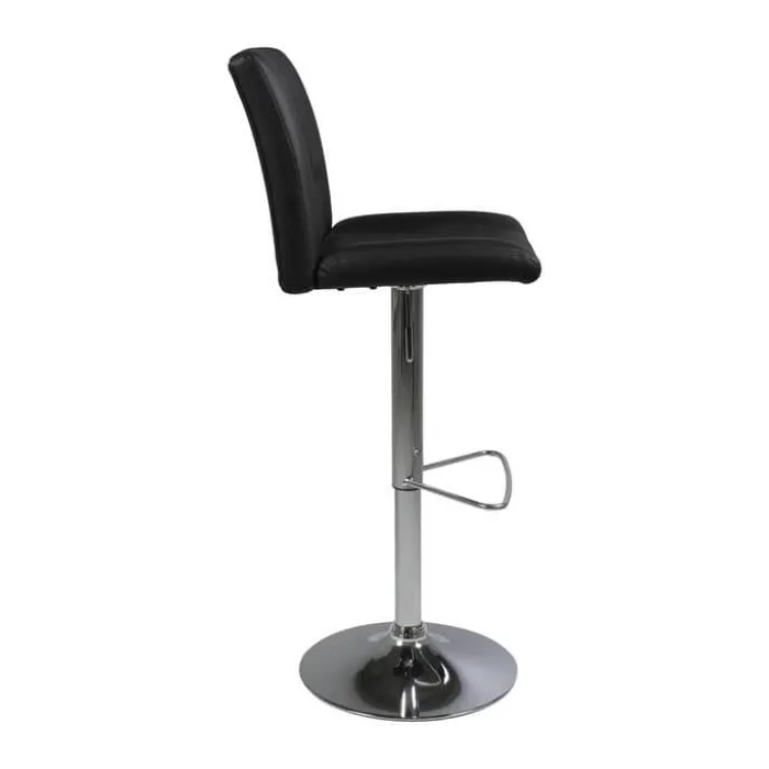 CASA Living Sylvia Barstol - 2 stk. H 115 x B 41,5 x L 52 cm - Stål/imiteret læder - Sort