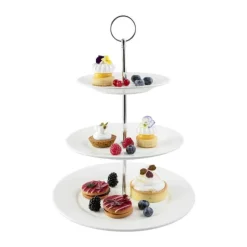CASA Living Étagère H 38 cm - Porcelæn - Hvid