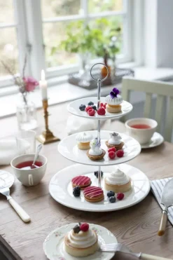 CASA Living Étagère H 38 cm - Porcelæn - Hvid