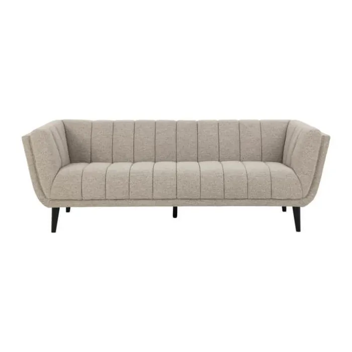 CASA Living Tampa Sofa H 76,5 x B 86,5 x L 218 cm - Stof/gummitræ - Beige