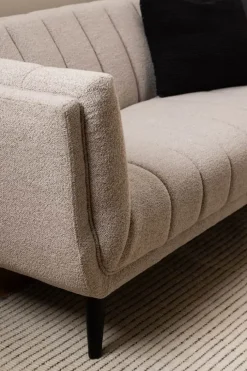 CASA Living Tampa Sofa H 76,5 x B 86,5 x L 218 cm - Stof/gummitræ - Beige