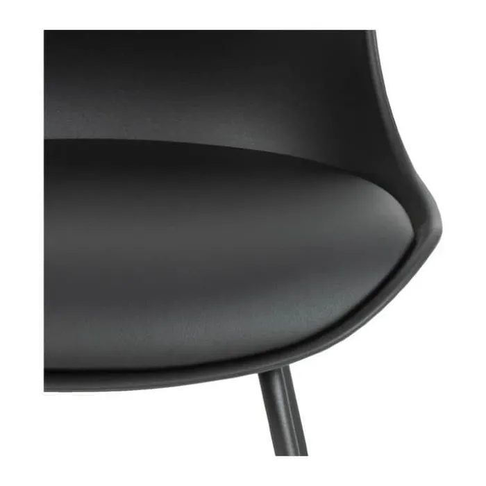 CASA Living Tina Barstol - 2 stk. H 84 x B 50 x D 49 cm - Metal/polypropylen - Sort